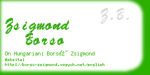 zsigmond borso business card
