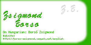 zsigmond borso business card